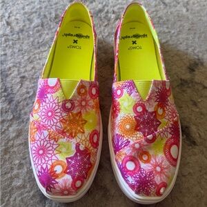 Toms Pink and Orange Flats